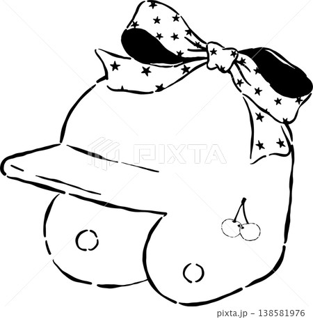 Preppy Coquette Baseball Helmet Outline with Bow Whimsical Hand Drawn Preppy Coquette Baseball Helmet Outline with Bow Whimsical Hand Drawn 138581976