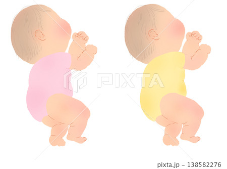 赤ちゃんのかわいいイラスト 138582276