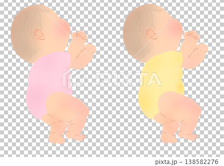 赤ちゃんのかわいいイラスト 138582276