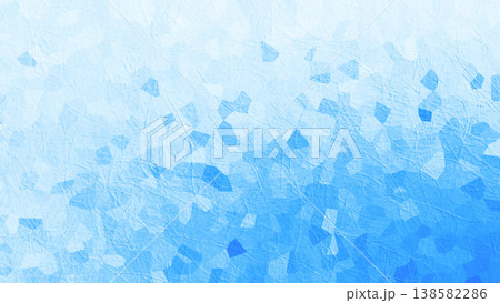 爽やかな水色ブルーの和紙柄イメージの背景テクスチャ　グラデーション 138582286