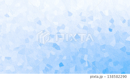 綺麗な水色ブルーの和紙柄イメージの背景テクスチャ　グラデーション 138582290