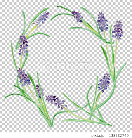 背景插圖為水彩風信子花環 138582749