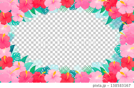 木槿花框 4_水平 138583167