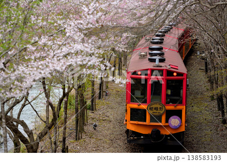 嵯峨野観光鉄道トロッコ列車嵯峨野8号 嵯峨野観光鉄道トロッコ列車嵯峨野8号 138583193