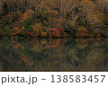水面に映る紅葉 138583457