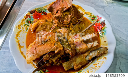 photo of delicious traditional food beef rib rendang photo of delicious traditional food beef rib rendang 138583709