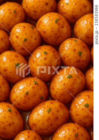 甘辛いタレを絡めた小粒ジャガイモの煮っころがし 138583966