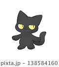 デフォルメ風黒猫 138584160