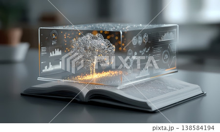AIデジタル教科書タブレット学習イラスト 138584194