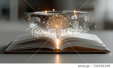 AIデジタル教科書タブレット学習イラスト 138584196