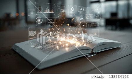 AIデジタル教科書タブレット学習イラスト 138584198
