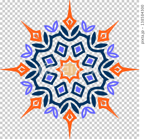 Symmetrical Starburst Vector Decorative Print Symmetrical Starburst Vector Decorative Print 138584300