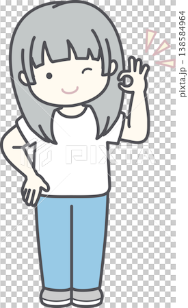 Female OK sign 138584964