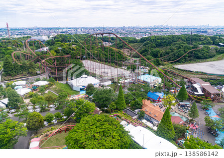 よみうりランド　大観覧車からの眺め　バンデッド　ジェットコースター　東京都稲城市矢野口 138586142