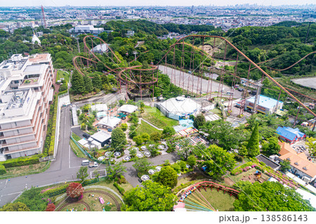 よみうりランド　大観覧車から眺める　バンデッド　ジェットコースター　東京都稲城市矢野口 138586143