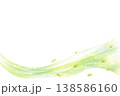 新緑と風の流れをイメージした爽やかな背景イラスト　AI 138586160