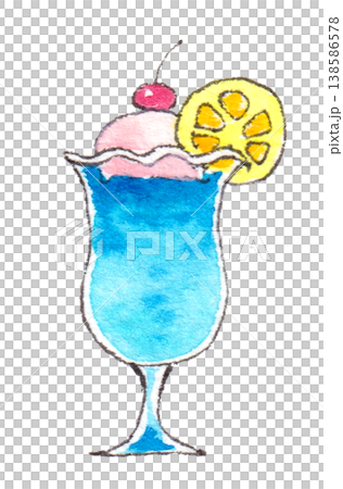 水彩插畫:奶油蘇打水 水彩插畫:奶油蘇打水 138586578