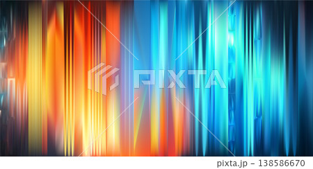 Ice fire bg. Red and blue ribbed glass background. 138586670