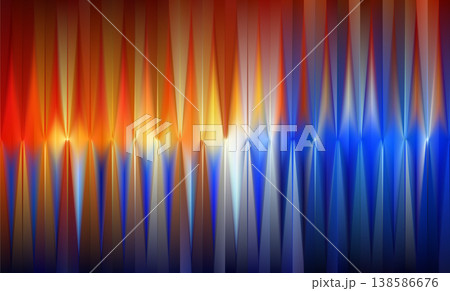 Ice fire bg. Red and blue ribbed glass background. 138586676
