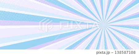 Pastel radial burst halftone abstract background showing soft blue and pink rays converging toward center, retro comic energy with subtle dotted texture, airy minimal composition for poster Pastel radial burst halftone abstract background showing soft blue and pink rays converging toward center, retro comic energy with subtle dotted texture, airy minimal composition for poster 138587108