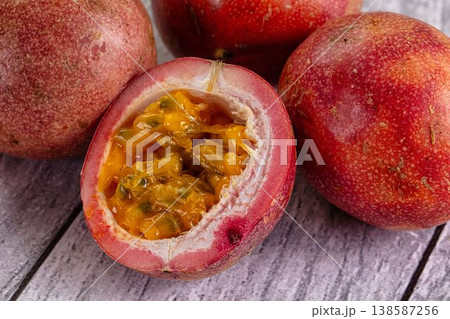 Ripe sweet juicy exotic maracuya Ripe sweet juicy exotic maracuya 138587256