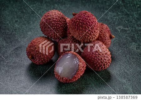 Tropical sweet juicy lichee fruit 138587369