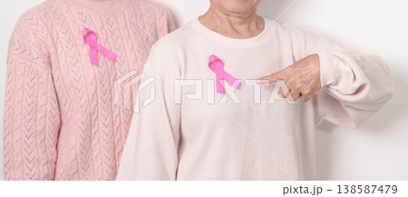 Couple woman with pink Ribbon for Pink October Breast Cancer Awareness month, May Women Health, November Birth Parents Adoption, women rights, Empowerment, March International Women day and Cancer day Couple woman with pink Ribbon for Pink October Breast Cancer Awareness month, May Women Health, November Birth Parents Adoption, women rights, Empowerment, March International Women day and Cancer day 138587479