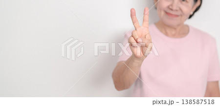 Elderly woman with pink Shirt for Pink October Breast Cancer Awareness month, May Women Health, women rights, Empowerment, March International Women day, February Valentine, May International Mother Elderly woman with pink Shirt for Pink October Breast Cancer Awareness month, May Women Health, women rights, Empowerment, March International Women day, February Valentine, May International Mother 138587518