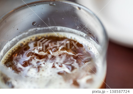 アイスコーヒー アイスキューブ 氷塊 138587724