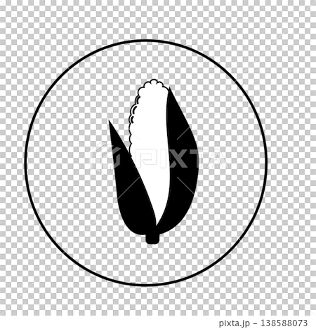 A monochrome corn icon A monochrome corn icon 138588073