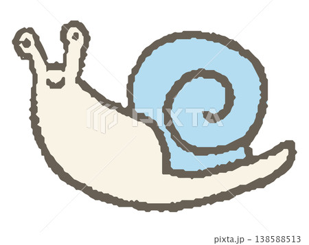 カタツムリのカラーイラスト 138588513