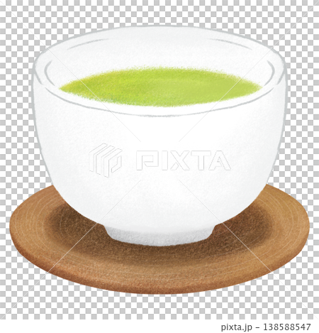茶たくに乗った緑茶 138588547