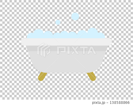 A foamy bathtub icon illustration A foamy bathtub icon illustration 138588866