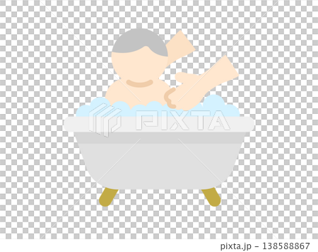 入浴介助のアイコンのイラスト 入浴介助のアイコンのイラスト 138588867