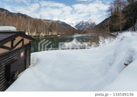 Trail pathway in Kamikochi national park 138589136