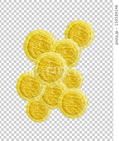 [Staphylococcus aureus] Hand-embroidered illustration material 138589146