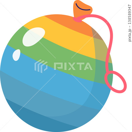Flat Vector Japanese Festival Water Balloon Yo-yo Illustration Flat Vector Japanese Festival Water Balloon Yo-yo Illustration 138589347
