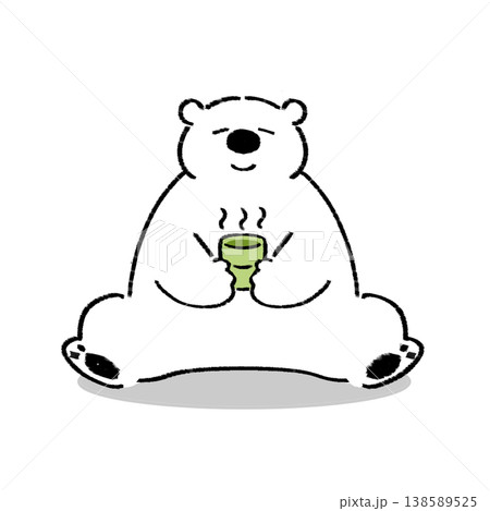 かわいいシロクマのイラスト かわいいシロクマのイラスト 138589525