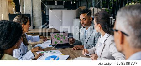 Collaborative strategy meeting utilizing printed and digital tools 138589837
