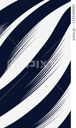 Abstract brush strokes pattern in navy blue and white with hand drawn, raw art 138589866
