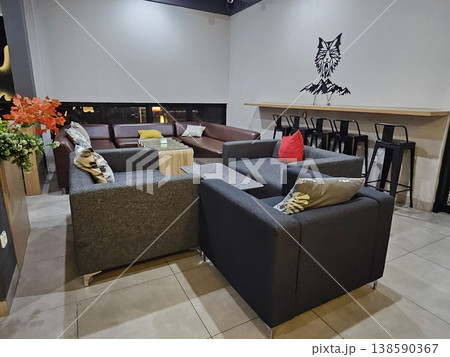 This is sofa chair as the interior in the living room area  138590367