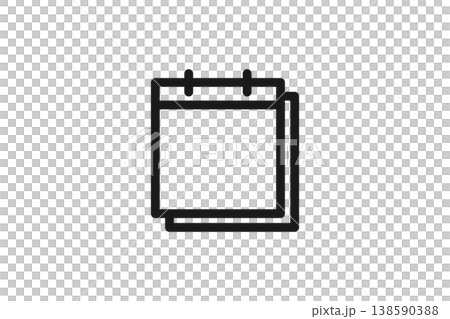Simple line art calendar icon Simple line art calendar icon 138590388