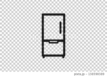 冷蔵庫の線画アイコン 138590389