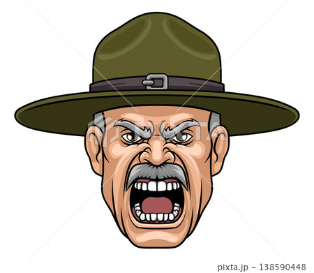 Drill Instructor Sergeant Bootcamp Army Soldier Drill Instructor Sergeant Bootcamp Army Soldier 138590448