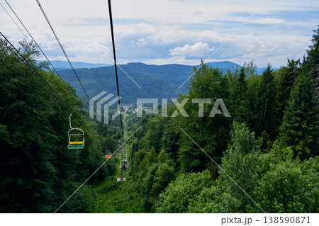 Chairlift Over Summer Mountain Valley 138590871