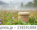 Eco-friendly Cosmetic Jar in Misty Meadow Setting 138591888