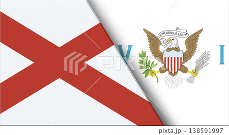 Flags of Alabama and United States Virgin Islands. Double Flag Flags of Alabama and United States Virgin Islands. Double Flag 138591997