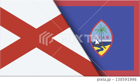 Flags of Alabama and Guam. Alabama and Guam official flags Flags of Alabama and Guam. Alabama and Guam official flags 138591998