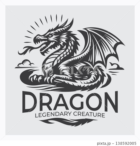 Dragon vintage logo Dragon vintage logo 138592005