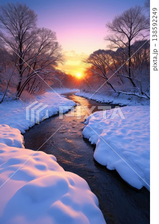 雪景 銀世界 雪景色 138592249